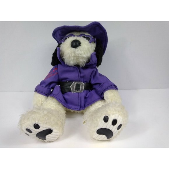 Secret Admirer White Dog in Purple Coat ❤  and Hat Stuffed Plush 9" First & Main - Picture 4 of 11